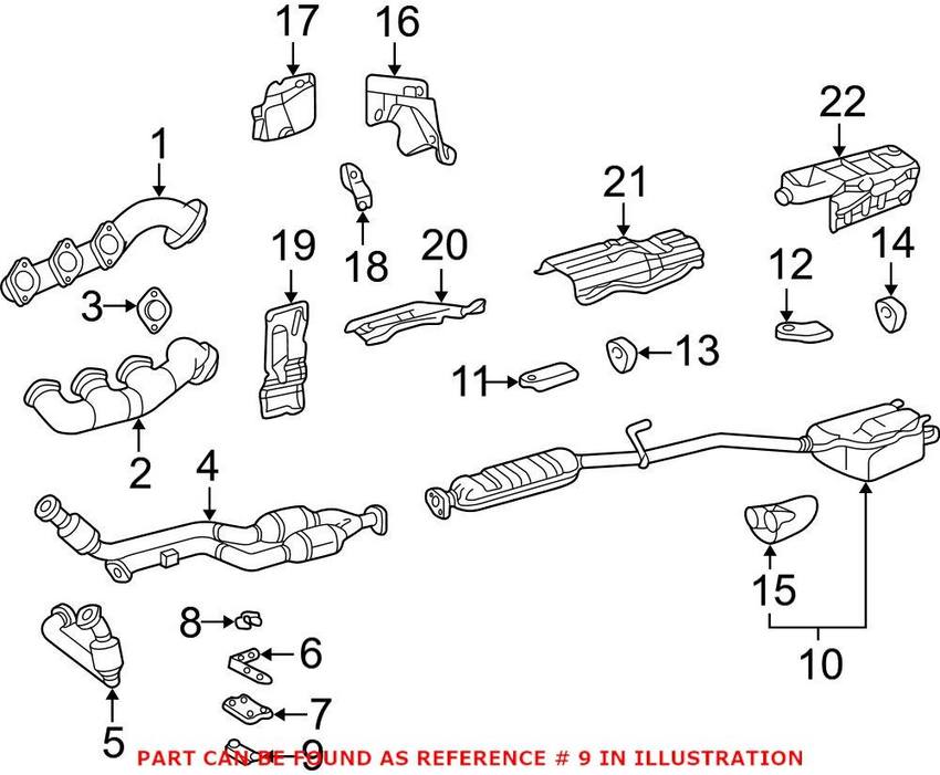 Mercedes Exhaust System Hanger Bracket 2024920018 Genuine MercedesBenz